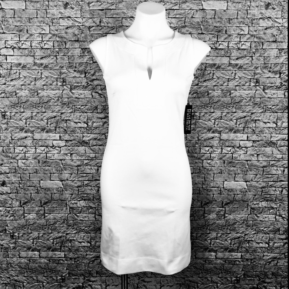 NY&C White Sleeveless V-Neck Tee Shirt Dress